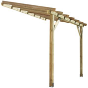 Wood Lean-to Pergola 2.9 x 2 m